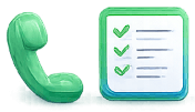 Phone and checklist